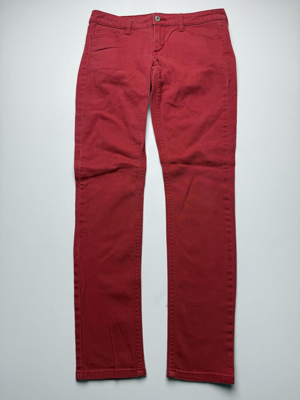 Arizona Jean Co. Jeans Juniors 7 Red Super Skinny Stretch Denim Pants Casual